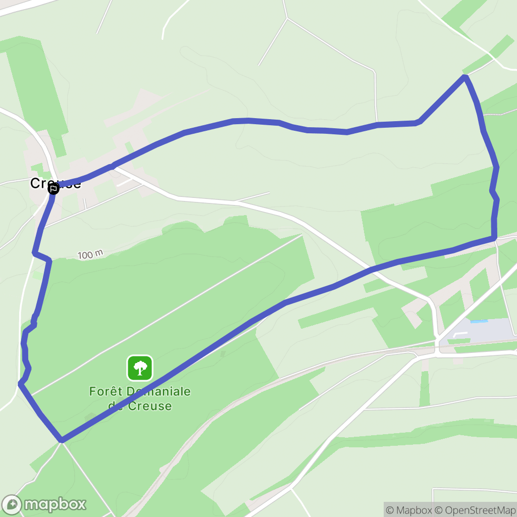 Creuse : carte du parcours de randonnée - France