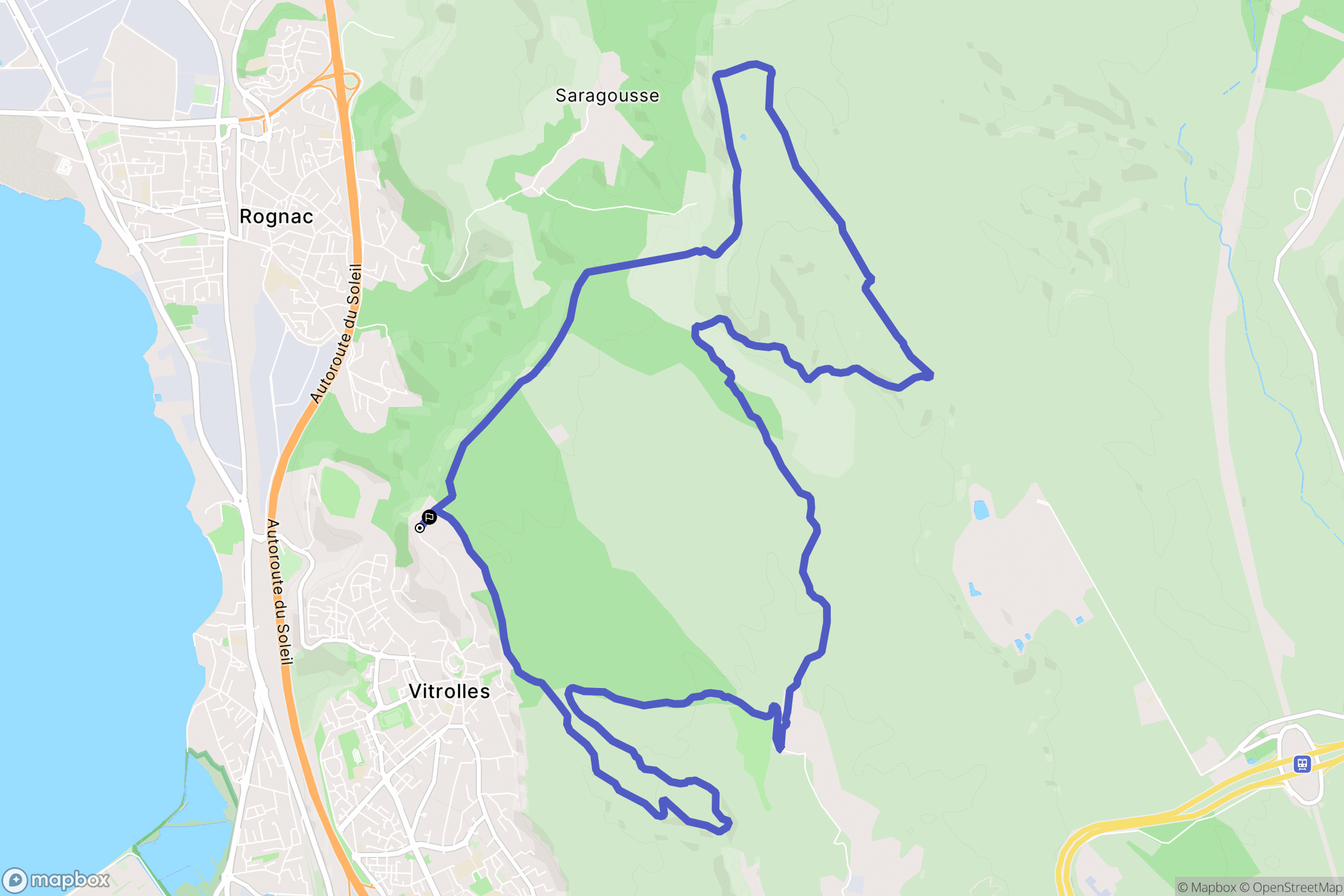Vitrolles : carte du parcours de randonnée - France