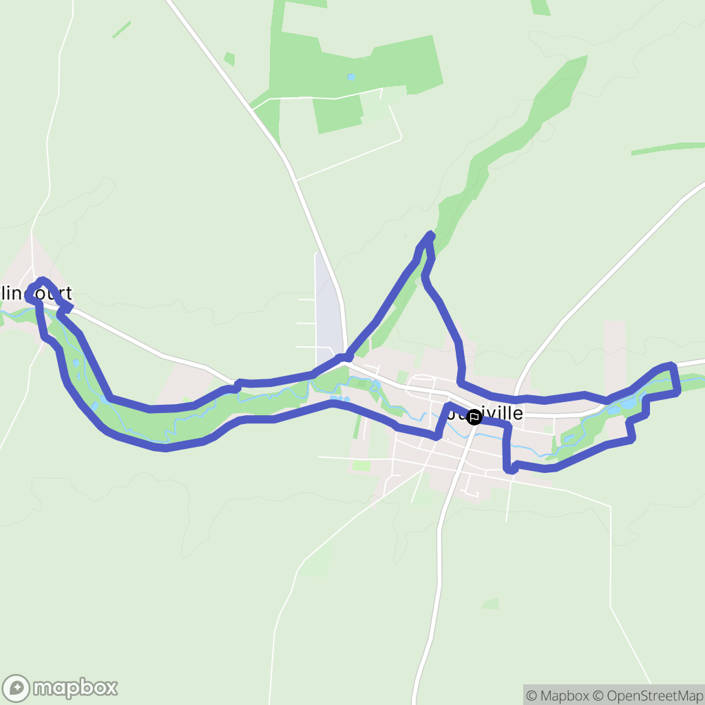 Juniville : carte du parcours de randonnée - France