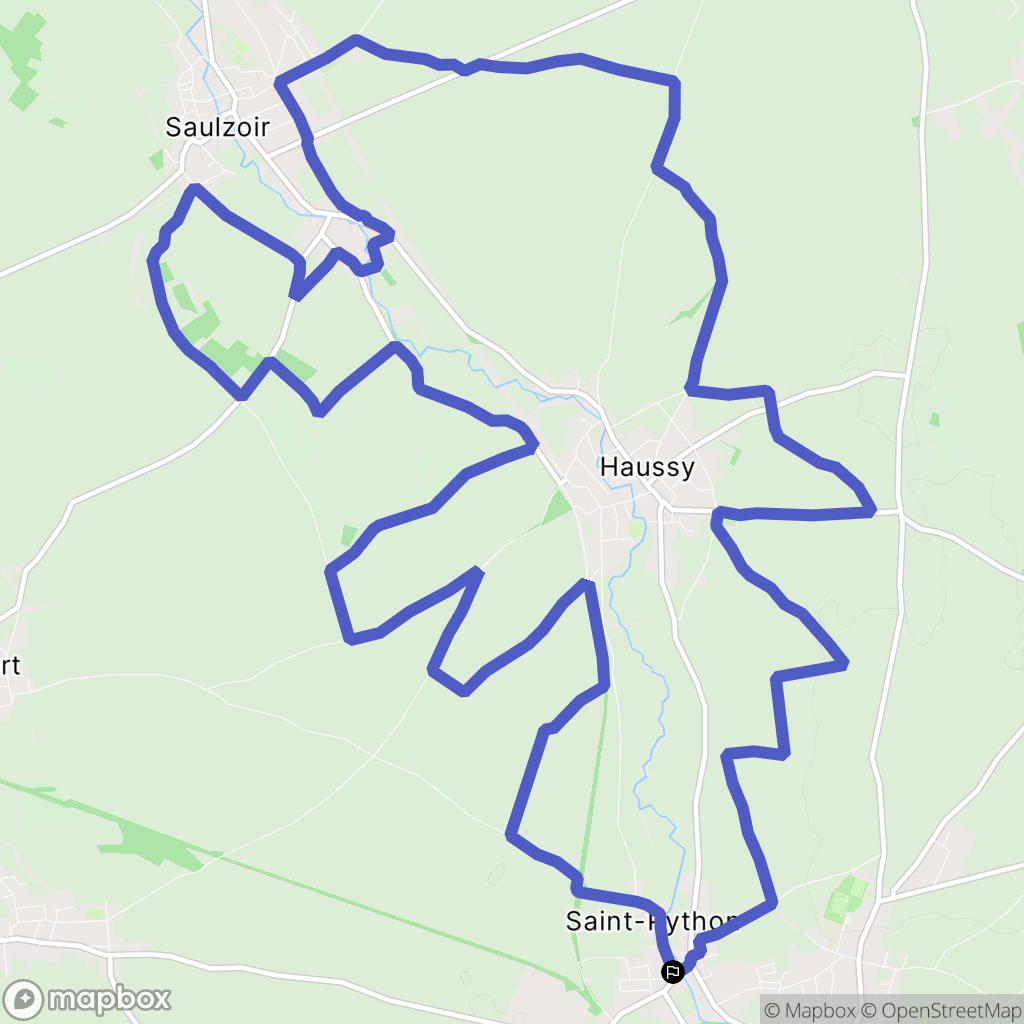 Saint-Python : carte du parcours de randonnée - France