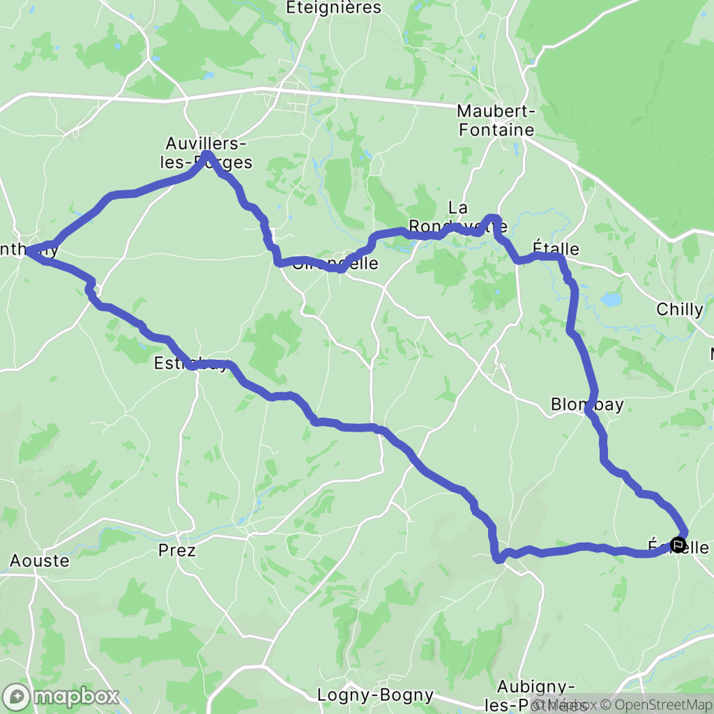 L'Échelle : carte du parcours de randonnée - France
