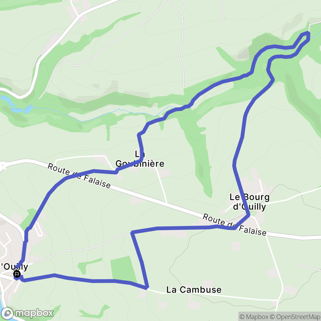 Pont-d'Ouilly : carte du parcours de randonnée - France