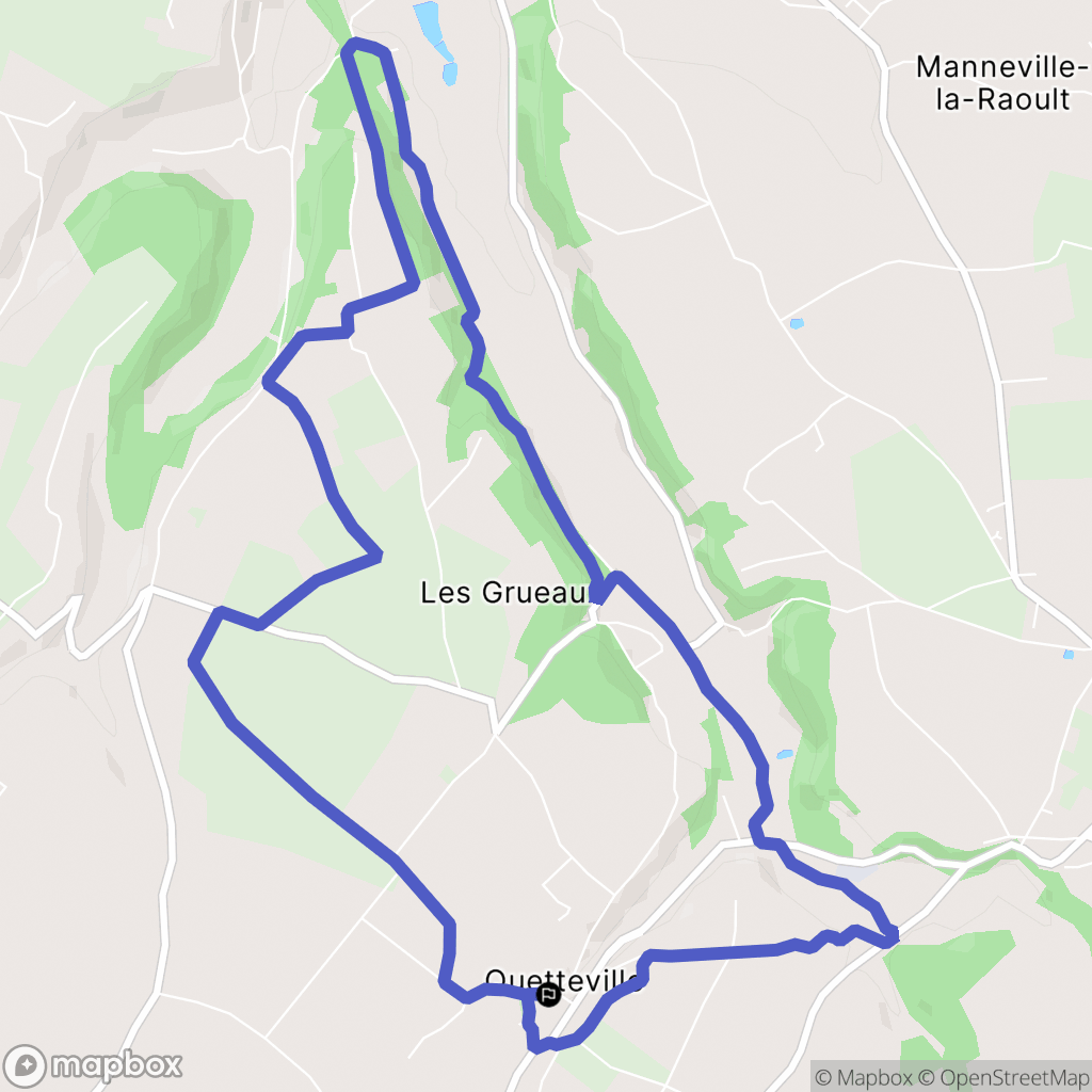 Quetteville : carte du parcours de randonnée - France
