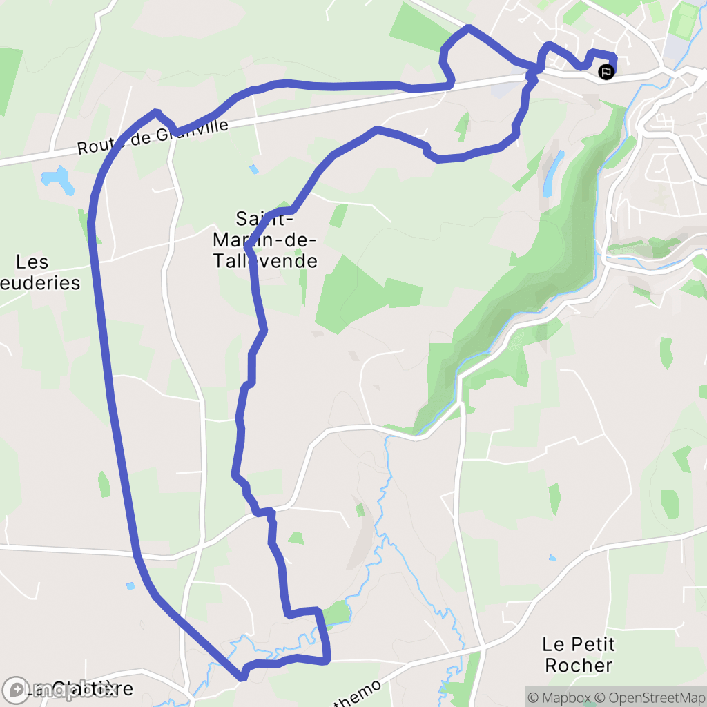 Vire : carte du parcours de randonnée - France