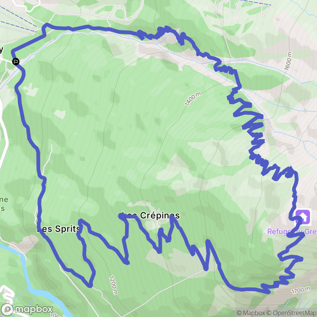 Sixt-Fer-à-Cheval : carte du parcours de randonnée - France