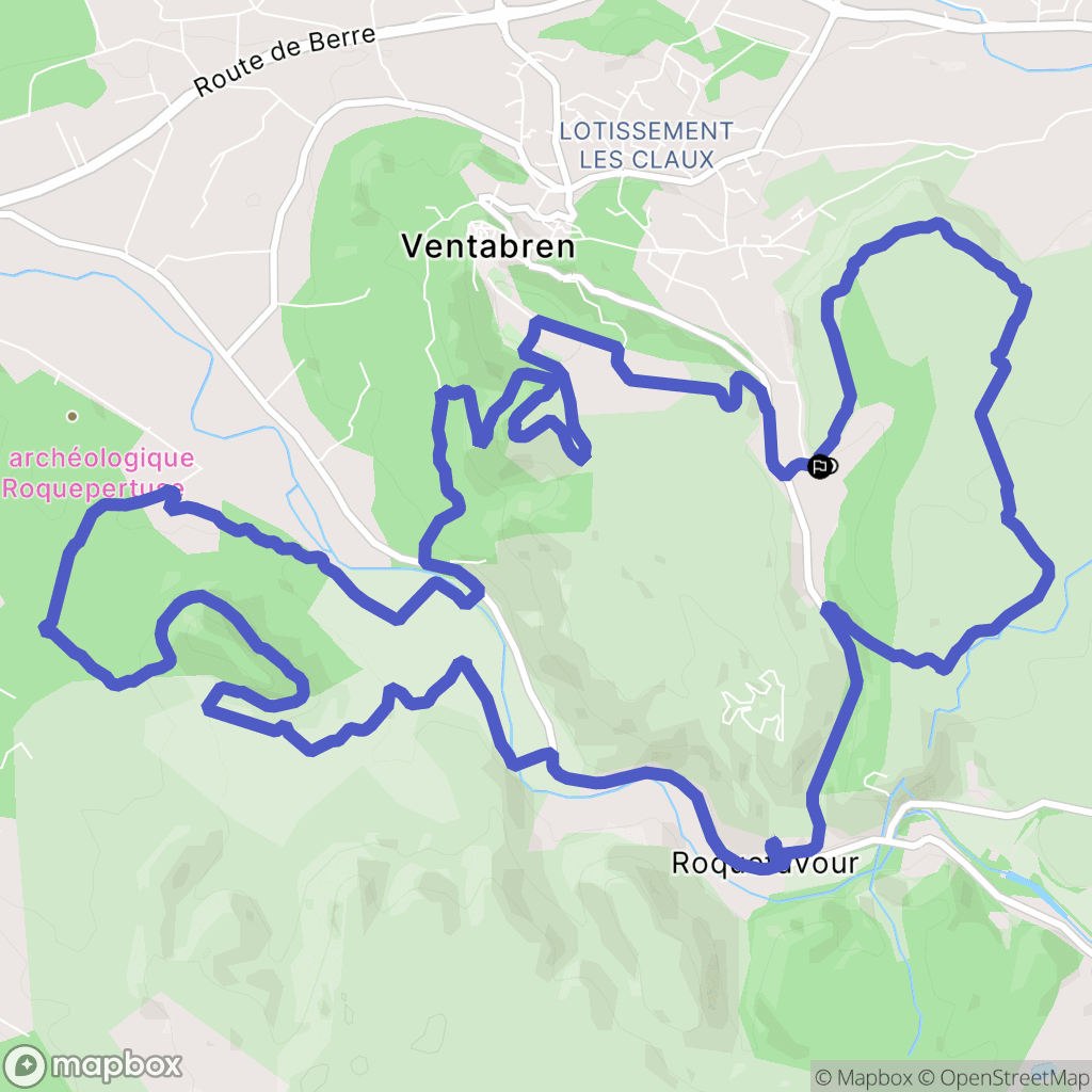 Ventabren : carte du parcours de randonnée - France