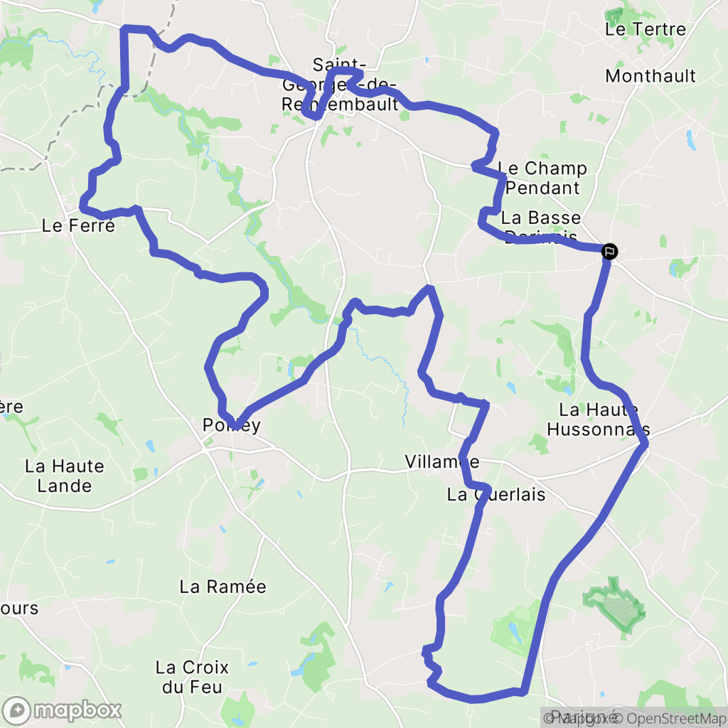 Melle : carte du parcours de randonnée - France