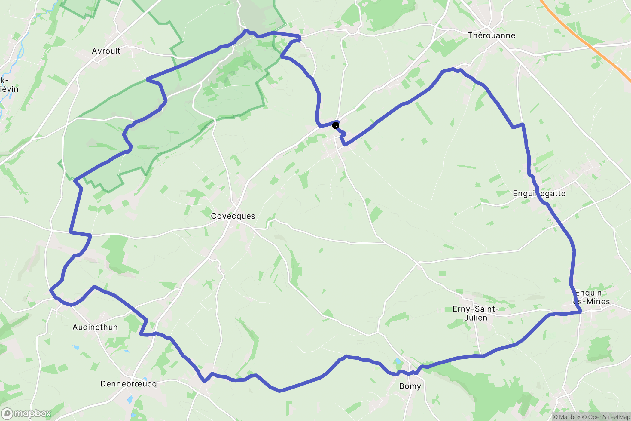 Delettes : carte du parcours de randonnée - France