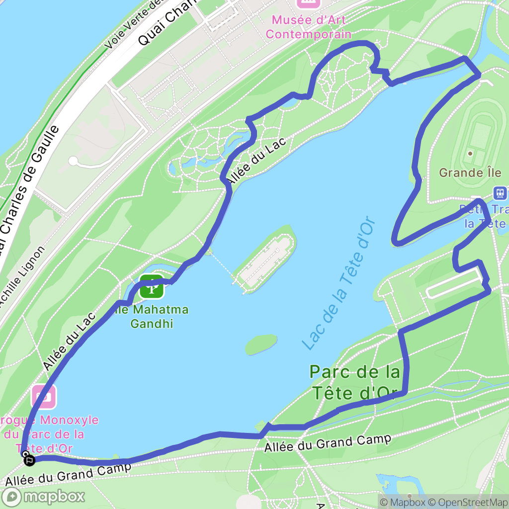 Lyon : carte du parcours de randonnée - France