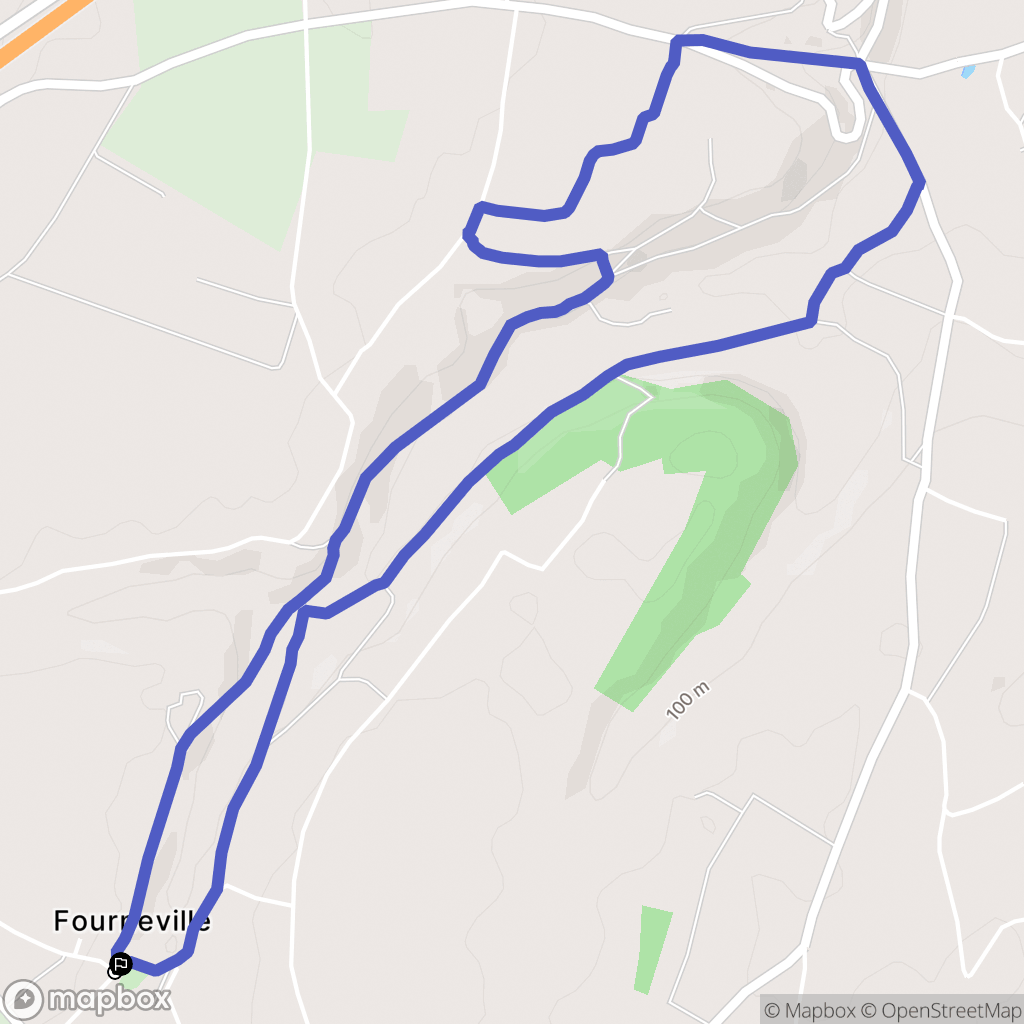 Fourneville : carte du parcours de randonnée - France