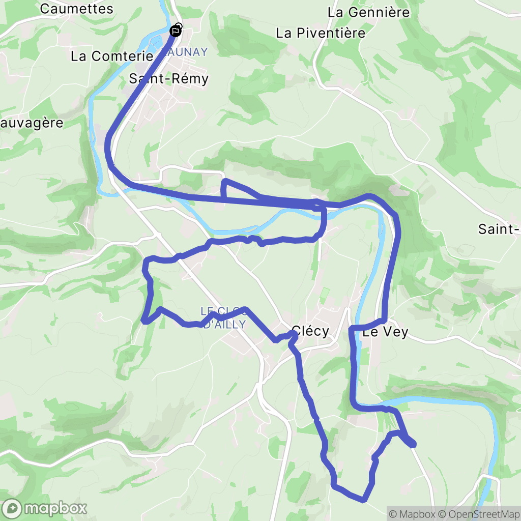 Saint Rémy : carte du parcours de randonnée - France