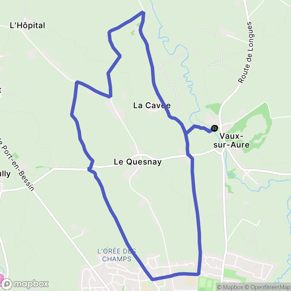 Vaux-sur-Aure : carte du parcours de randonnée - France