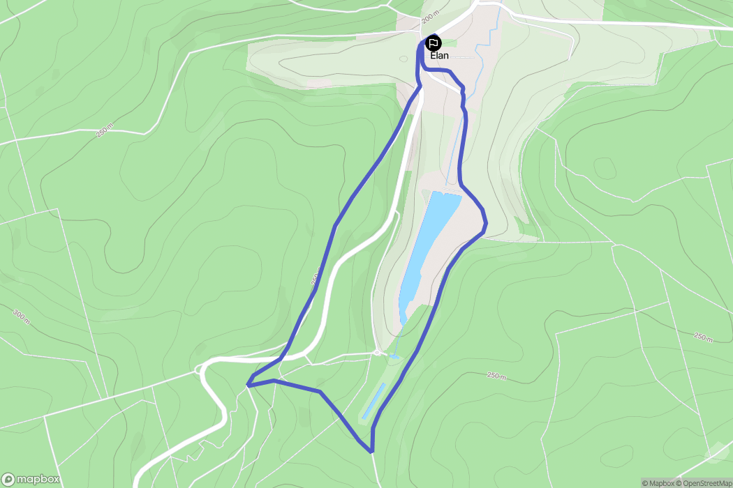 Elan (commune de Flize) : carte du parcours de randonnée - France