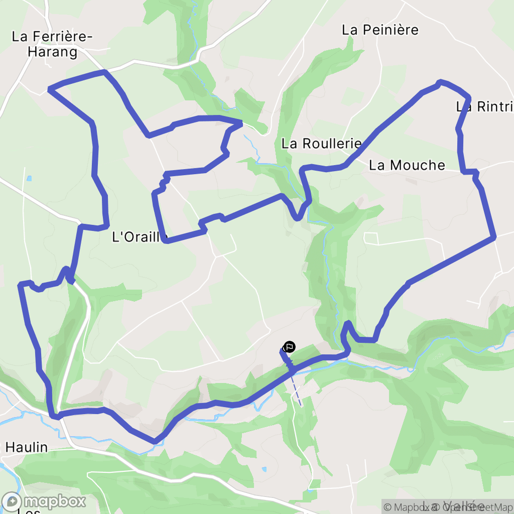 Souleuvre-en-Bocage : carte du parcours de randonnée - France