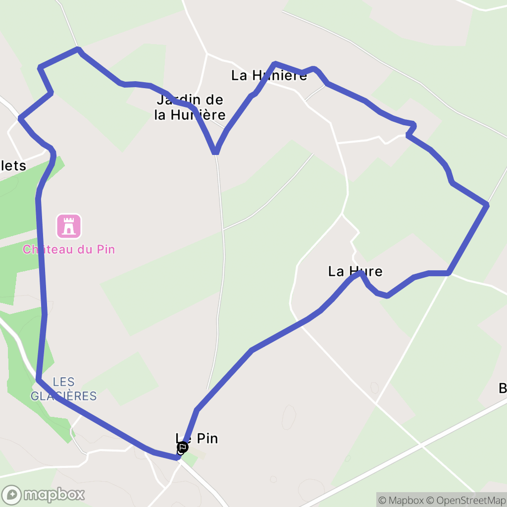 Moyaux : carte du parcours de randonnée - France