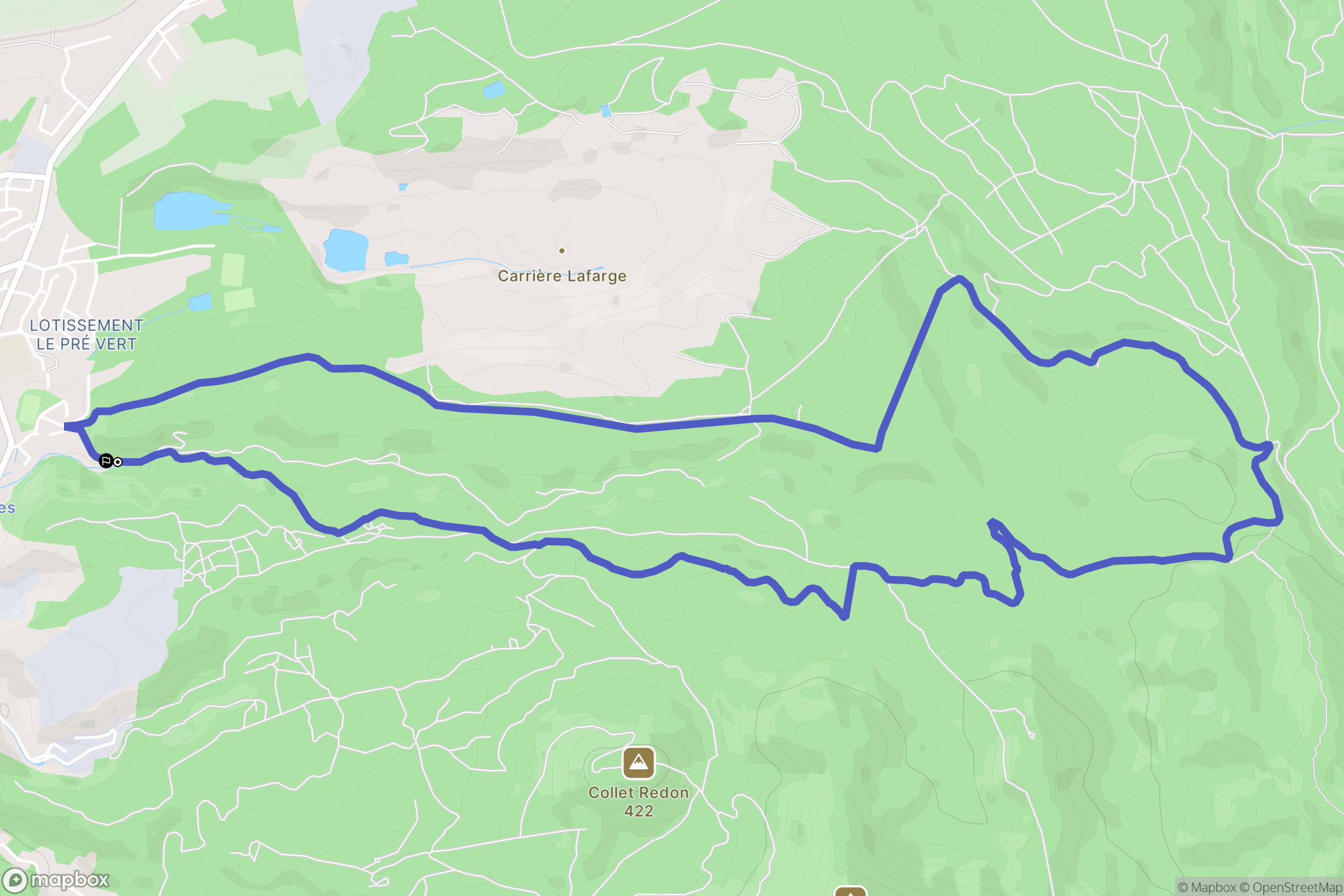 Septèmes-les-Vallons : carte du parcours de randonnée - France