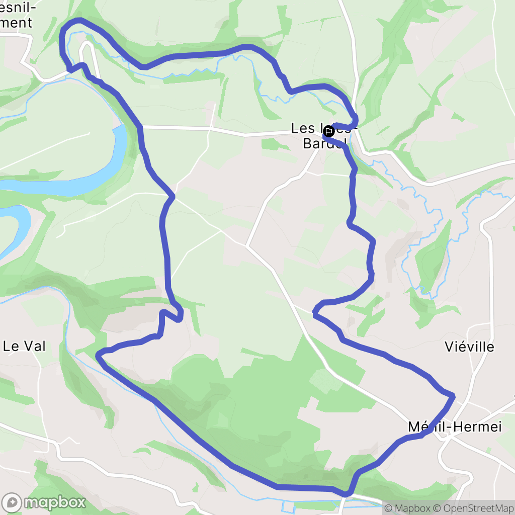 Saint-Philbert-sur-Orne : carte du parcours de randonnée - France
