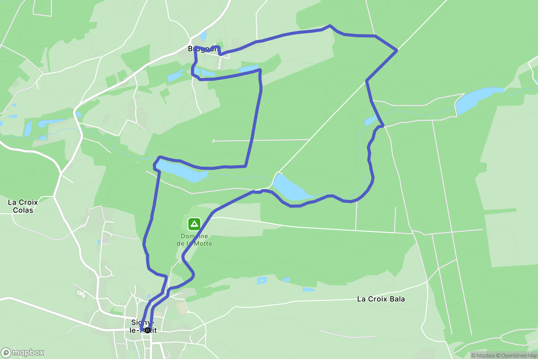 Signy-le-Petit : carte du parcours de randonnée - France