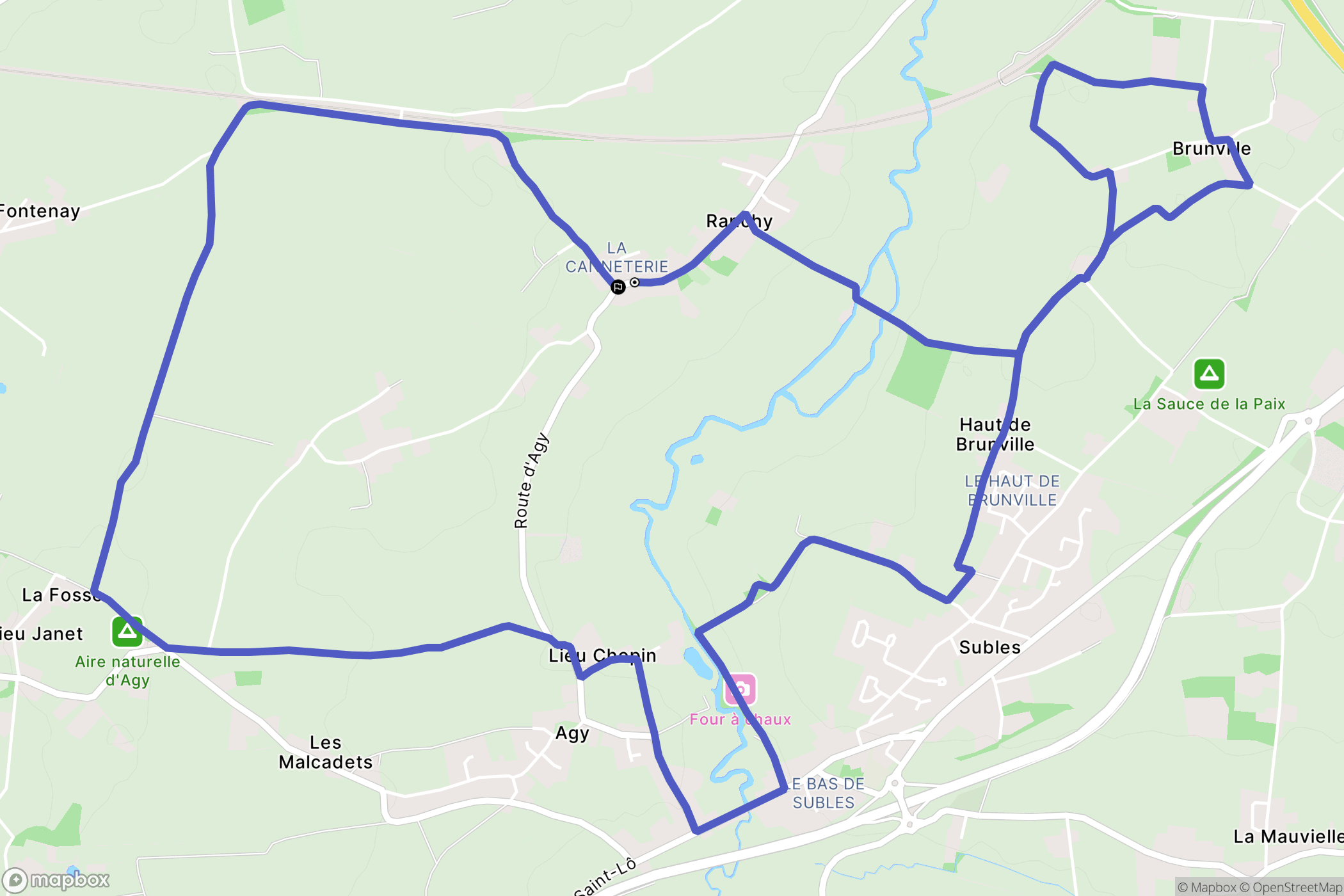 Ranchy : carte du parcours de randonnée - France