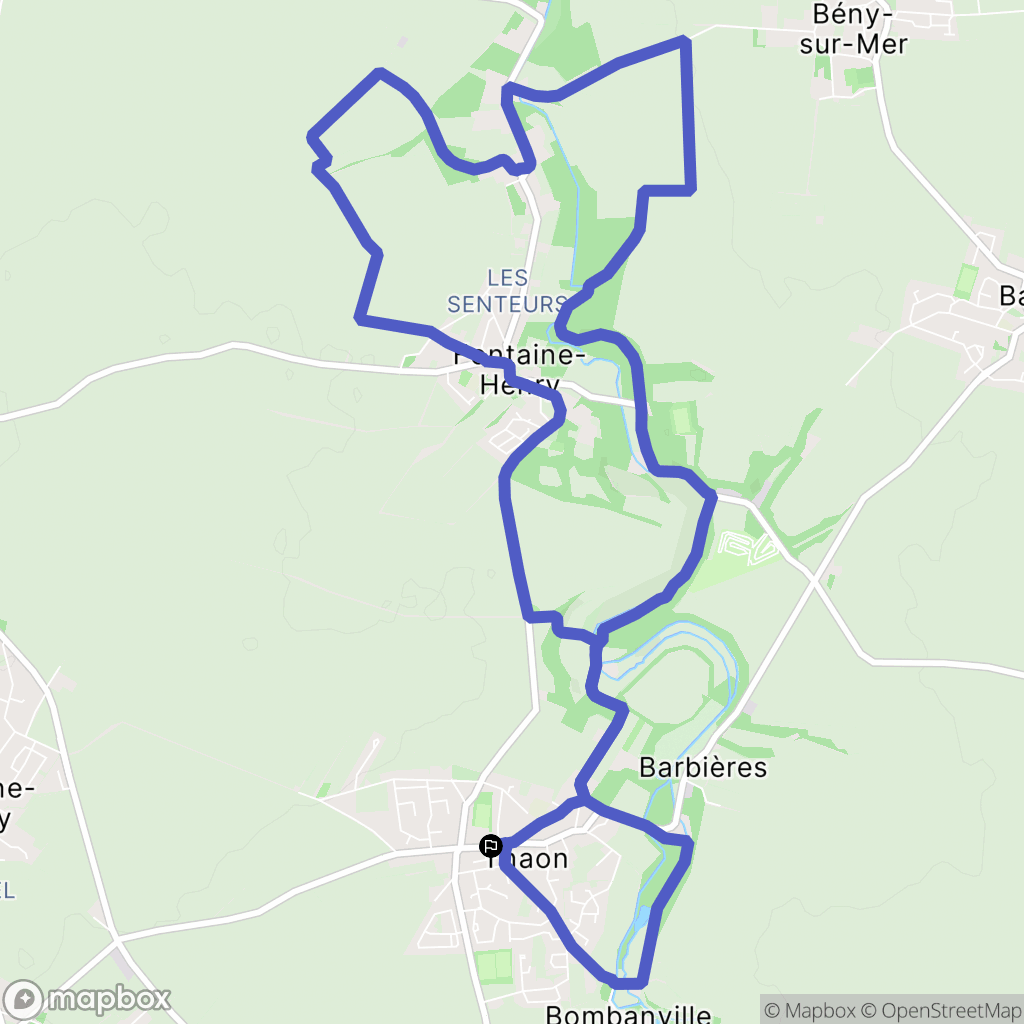 Thaon : carte du parcours de randonnée - France