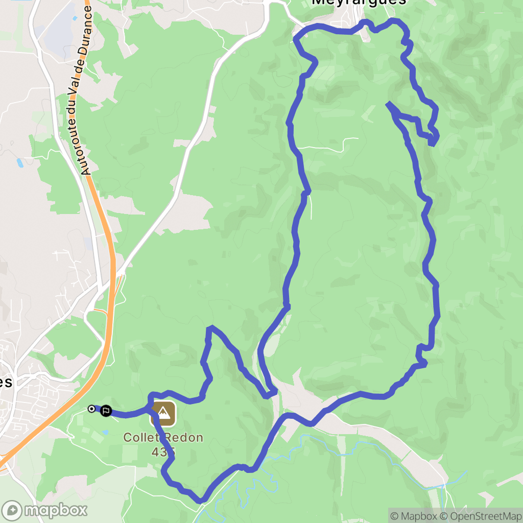 Venelles : carte du parcours de randonnée - France
