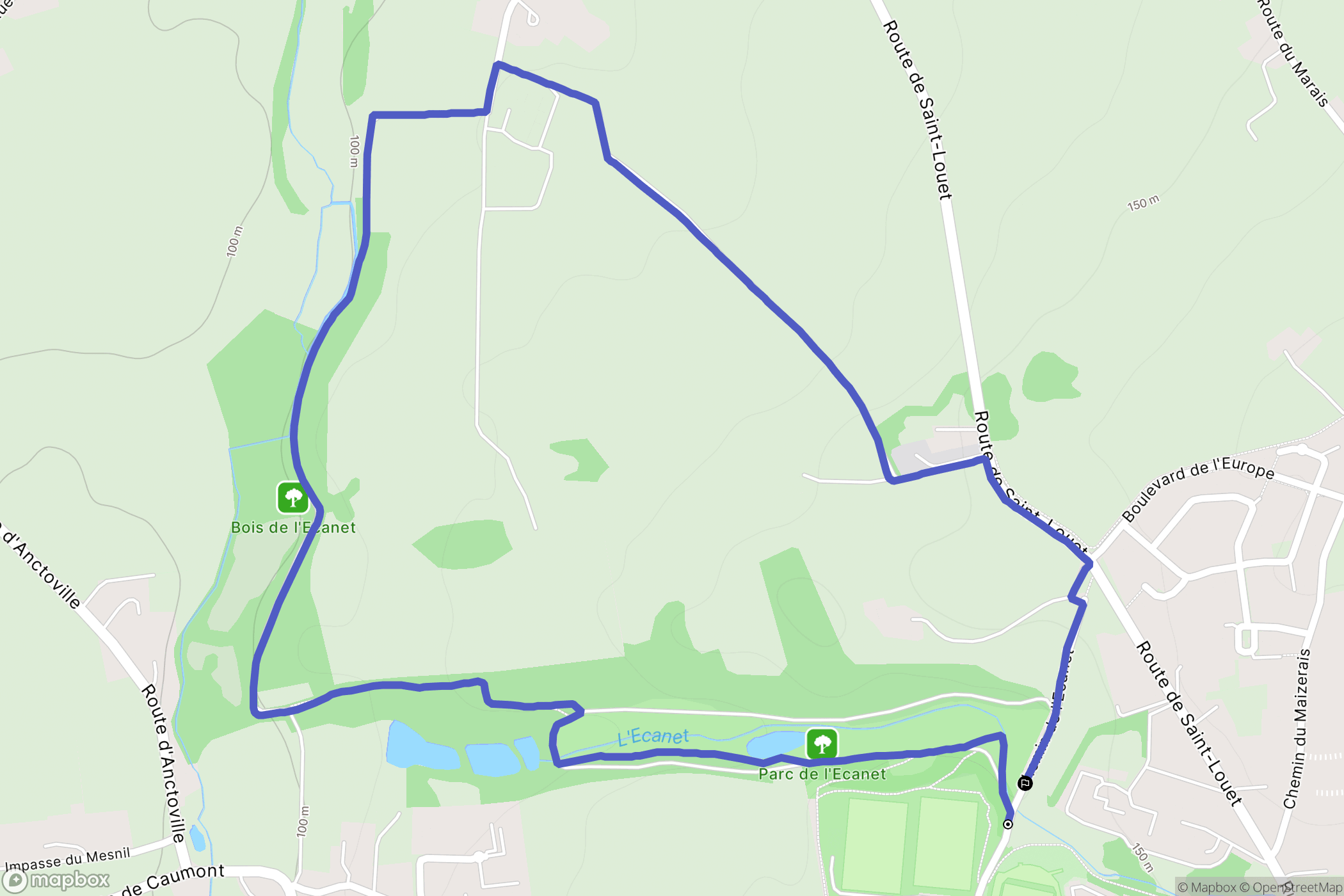 Villers-Bocage : carte du parcours de randonnée - France