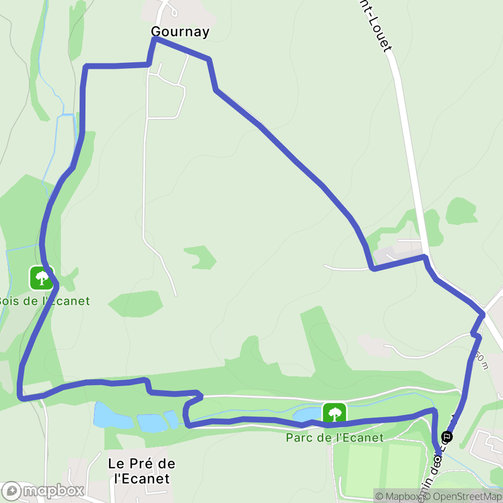 Villers-Bocage : carte du parcours de randonnée - France