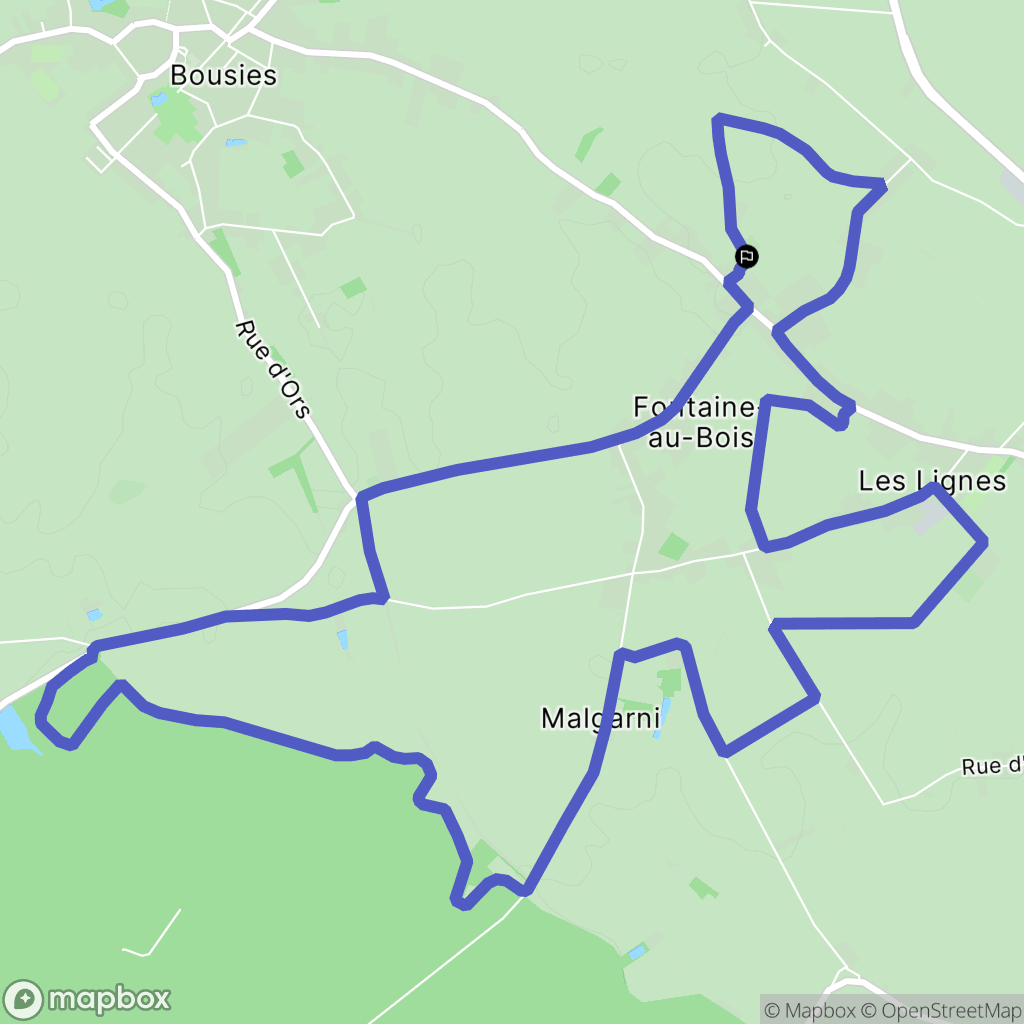 Fontaine-au-Bois : carte du parcours de randonnée - France