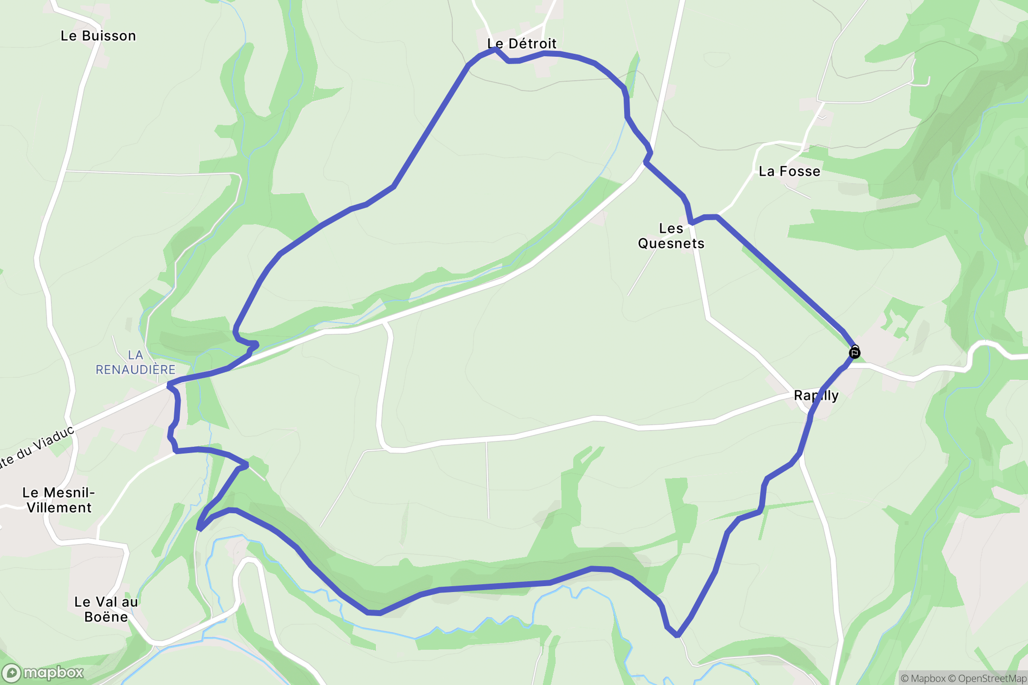 Saint-Philbert-sur-Orne : carte du parcours de randonnée - France