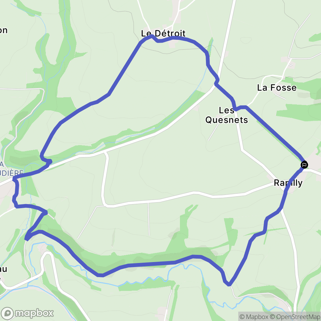 Saint-Philbert-sur-Orne : carte du parcours de randonnée - France