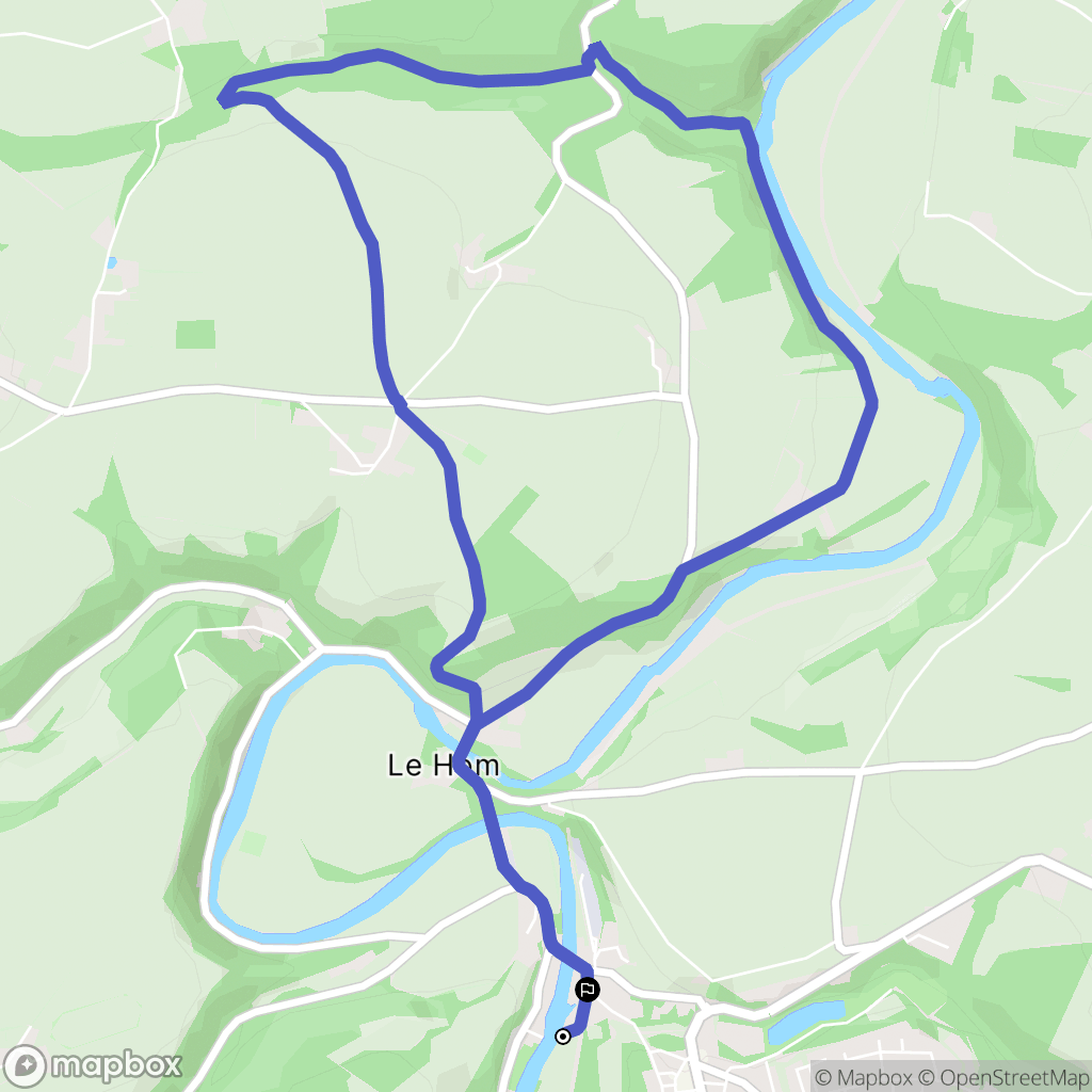Thury-Harcourt : carte du parcours de randonnée - France