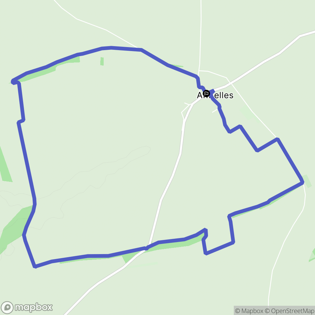 Annelles : carte du parcours de randonnée - France