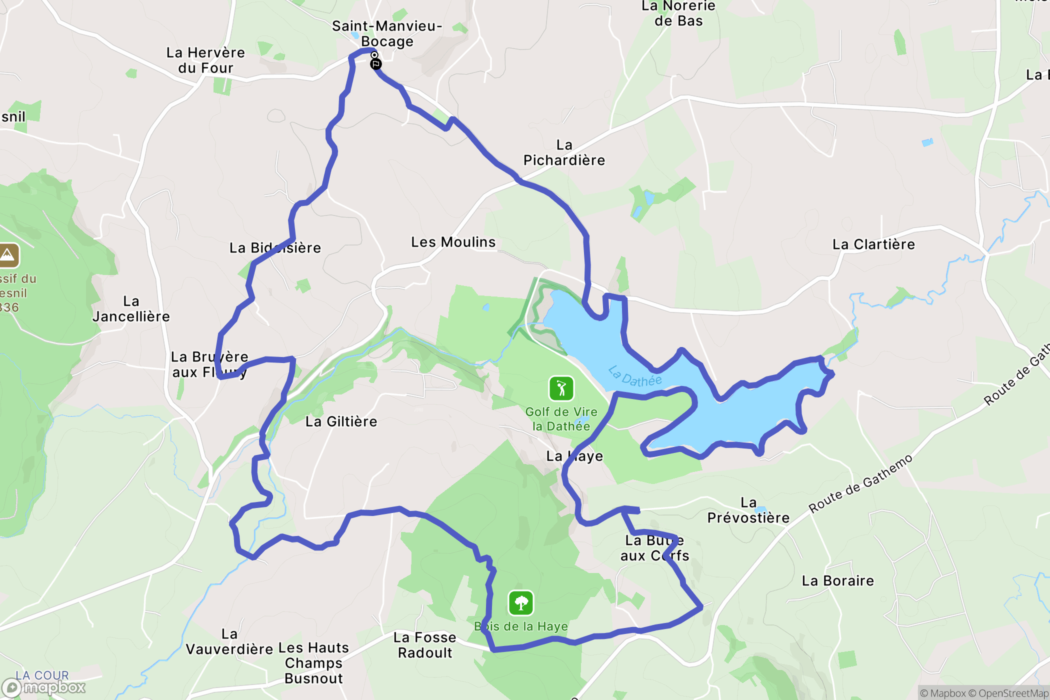 Saint-Manvieu-Bocage: routekaart voor buitenactiviteiten - France
