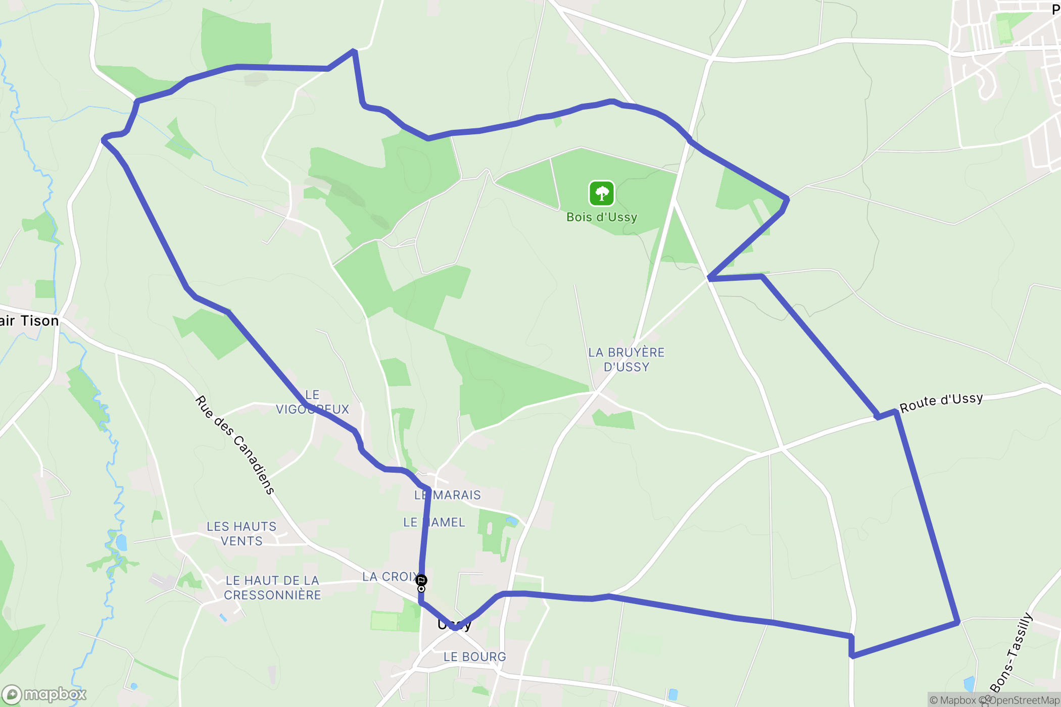 Ussy: routekaart voor buitenactiviteiten - France