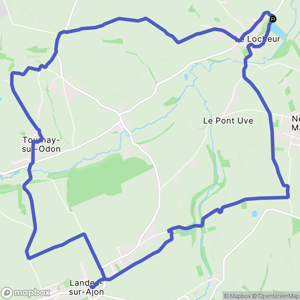 Val d'Arry (Le Locheur) : carte du parcours de randonnée - France