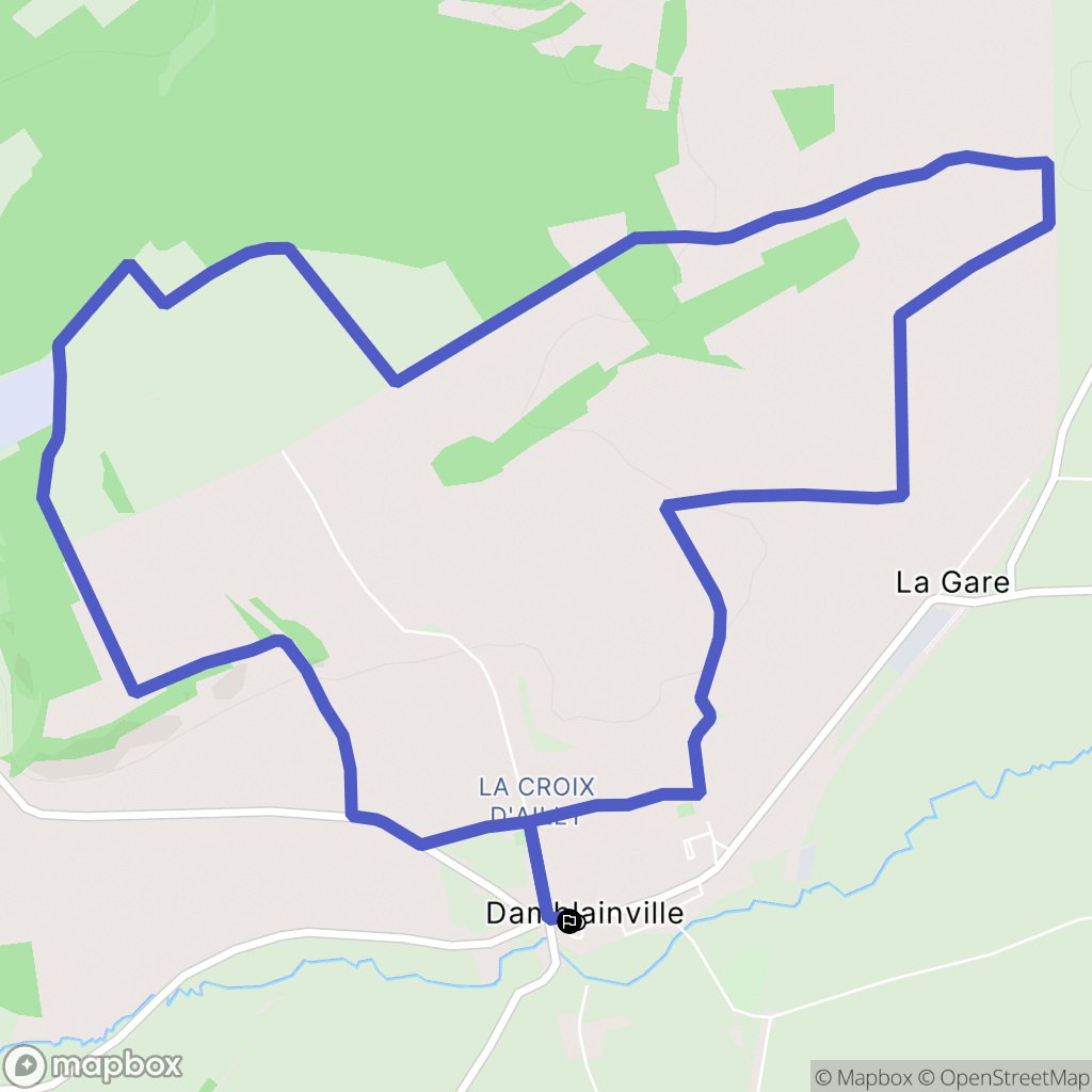 Damblainville : carte du parcours de randonnée - France