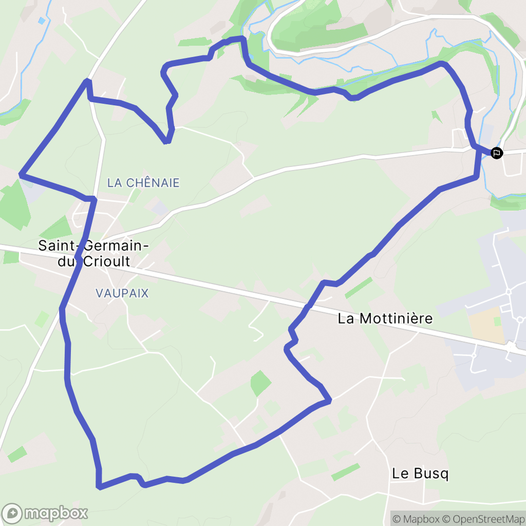 Condé-sur-Noireau : carte du parcours de randonnée - France