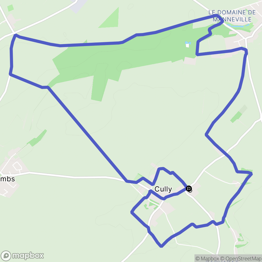 Ponts-sur-Seulles : carte du parcours de randonnée - France