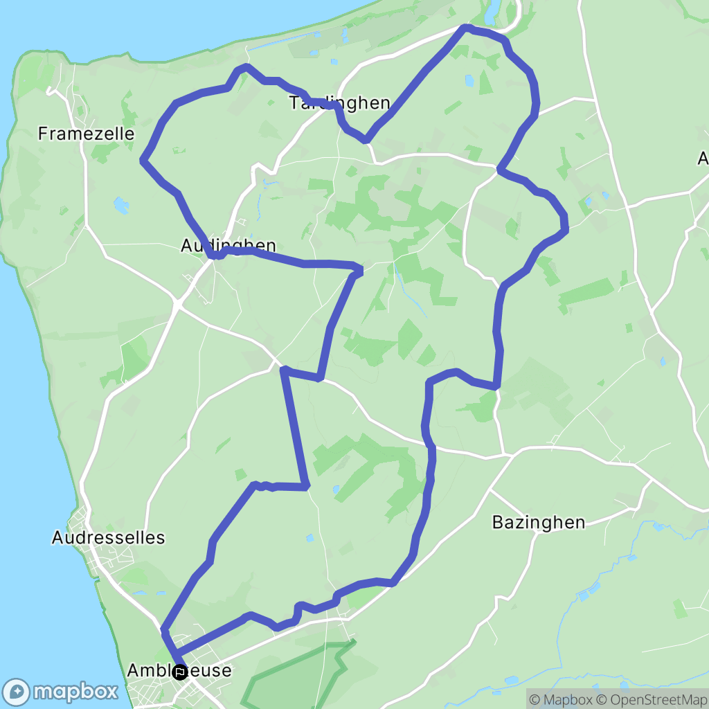 Ambleteuse : carte du parcours de randonnée - France