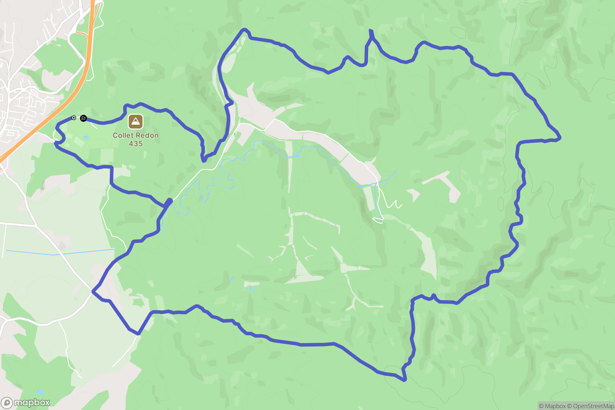 Venelles : carte du parcours de randonnée - France