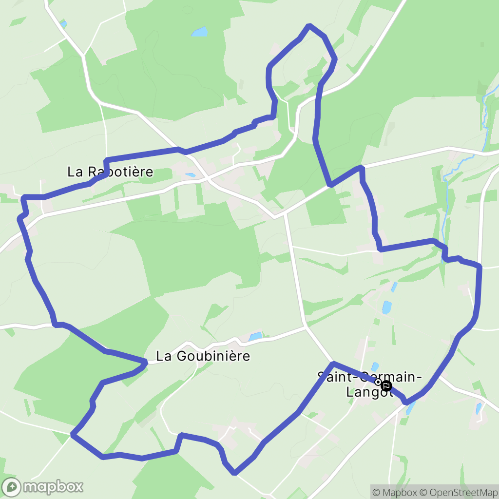 Saint-Germain-Langot : carte du parcours de randonnée - France