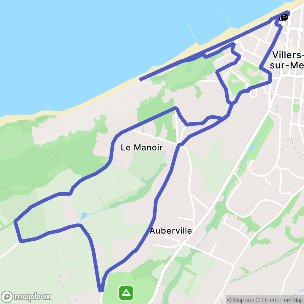 Villers-sur-Mer : carte du parcours de randonnée - France