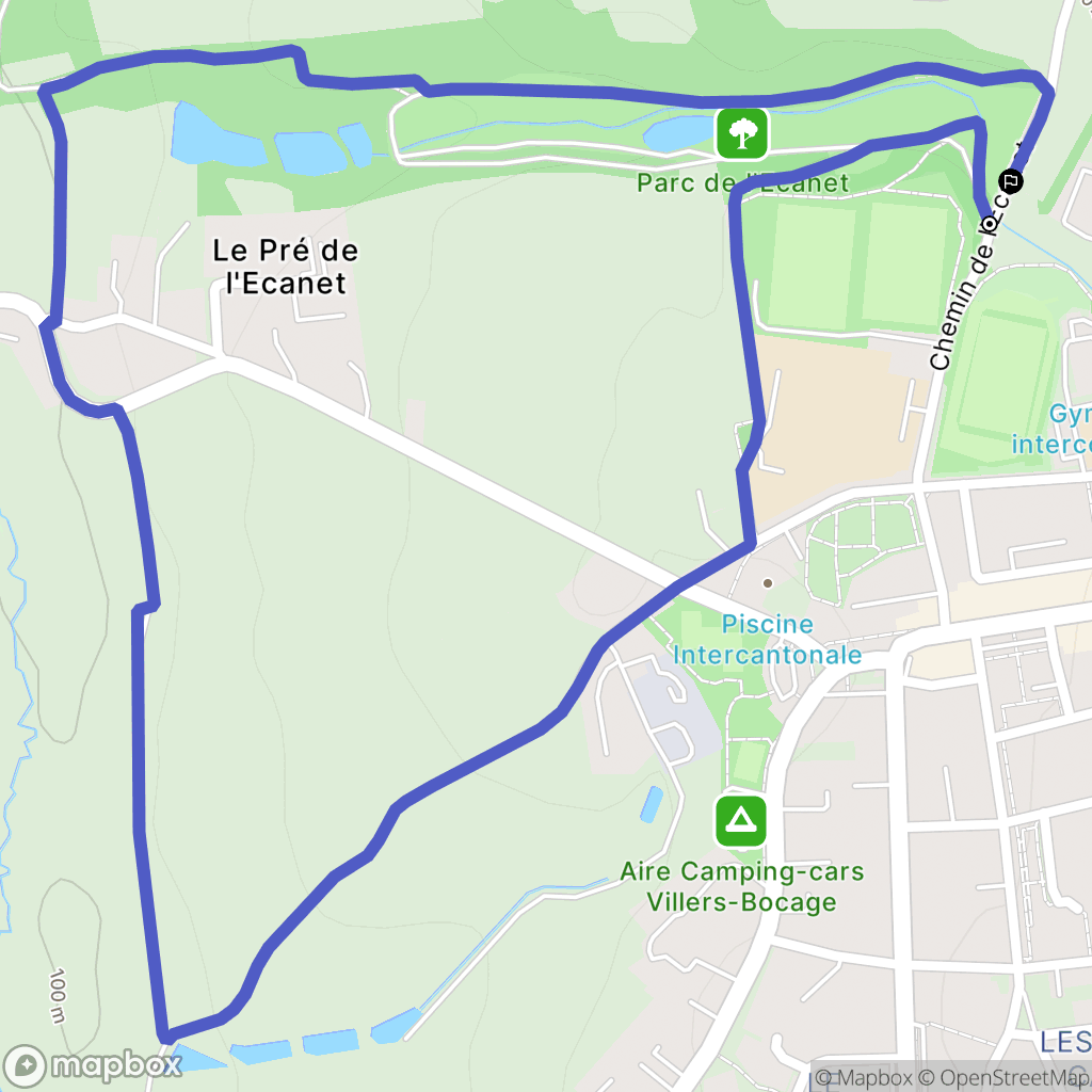 Villers-Bocage : carte du parcours de randonnée - France