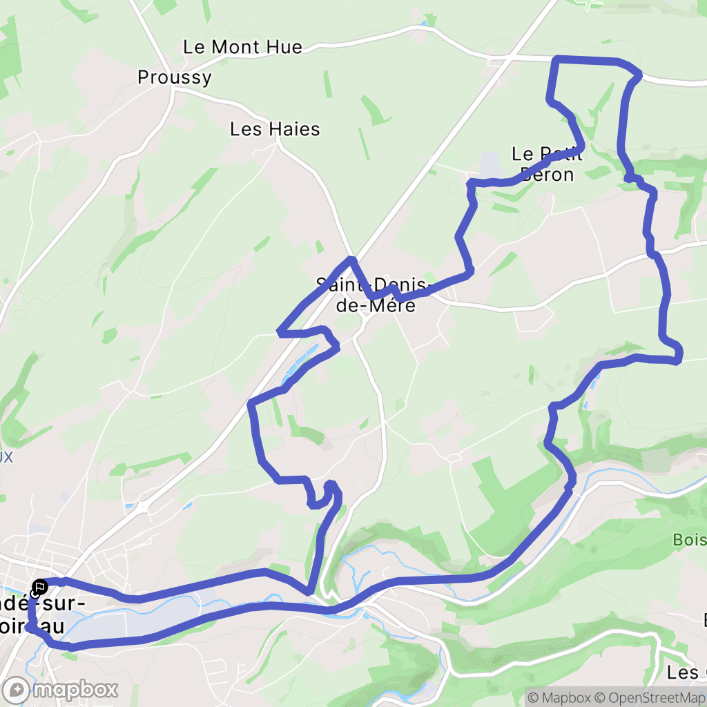 Condé-sur-Noireau : carte du parcours de randonnée - France