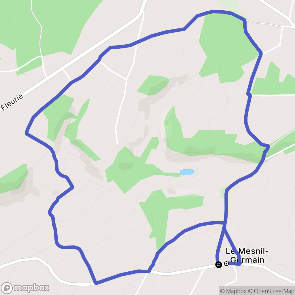 Le Mesnil-Germain : carte du parcours de randonnée - France