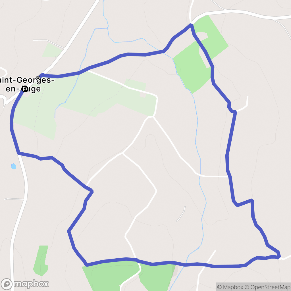 Saint-Pierre-en-Auge (Saint-Georges-en-Auge) : carte du parcours de randonnée - France
