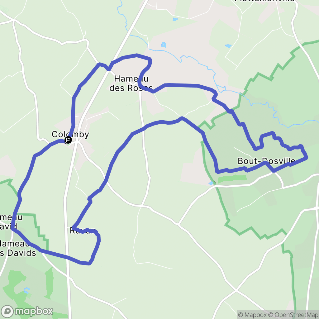 Colomby : carte du parcours de randonnée - France