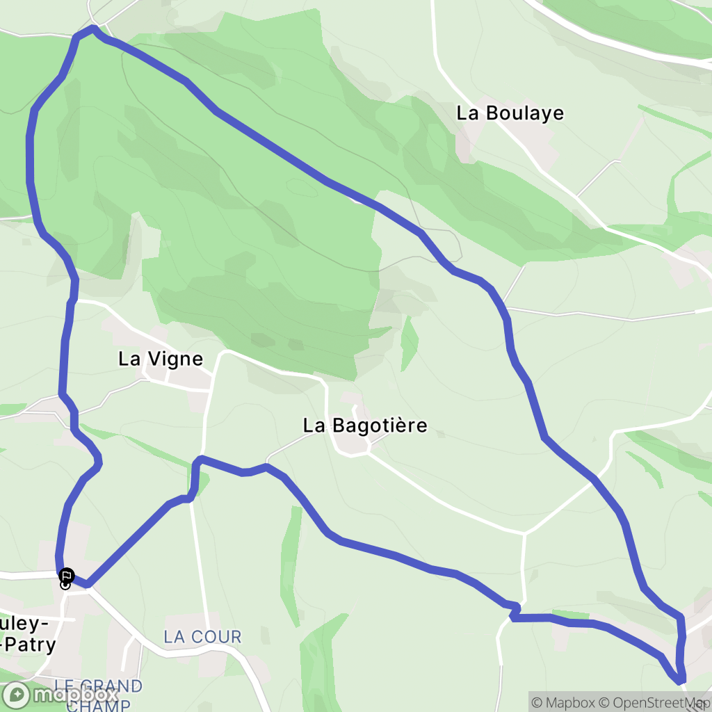 Culey-le-Patry : carte du parcours de randonnée - France