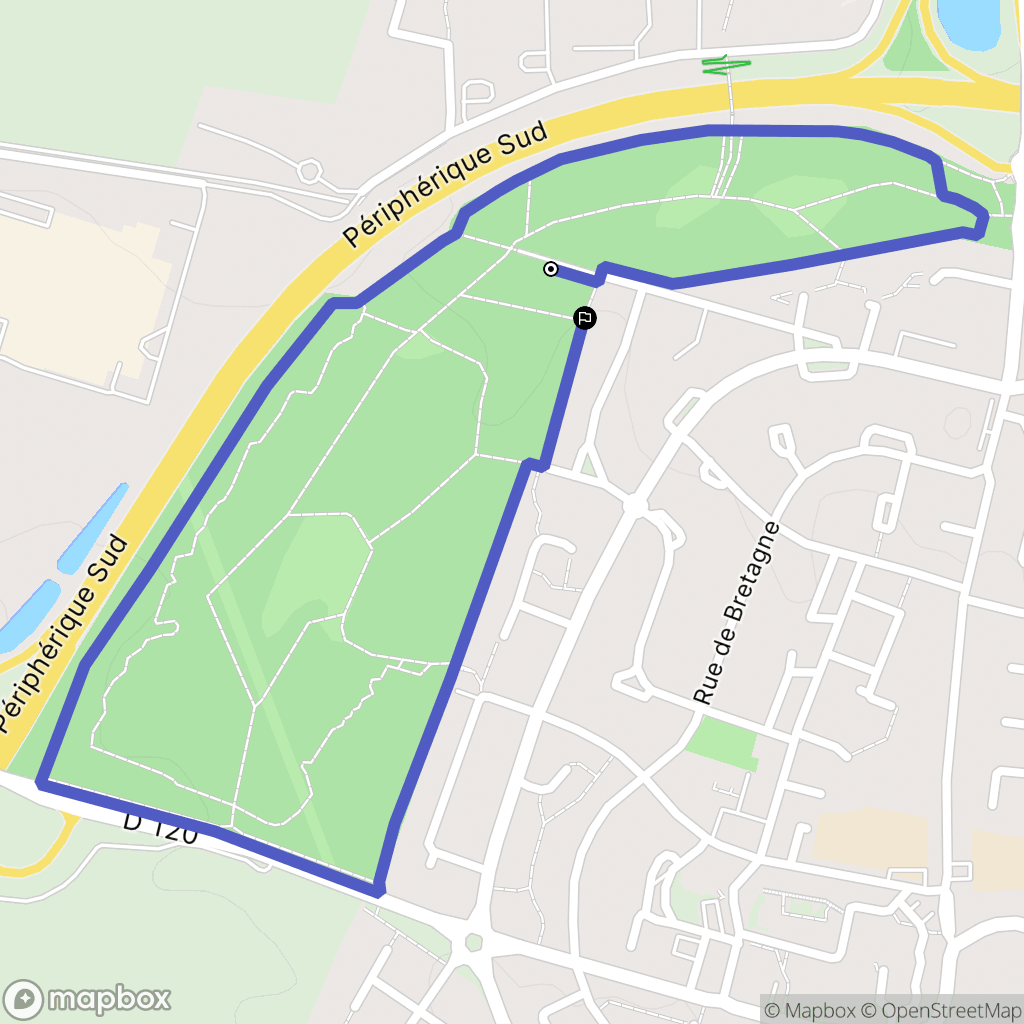 Ifs : carte du parcours de randonnée - France