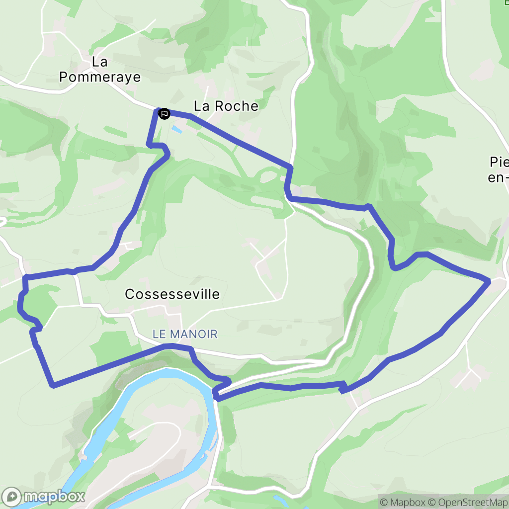 La Pommeraye : carte du parcours de randonnée - France